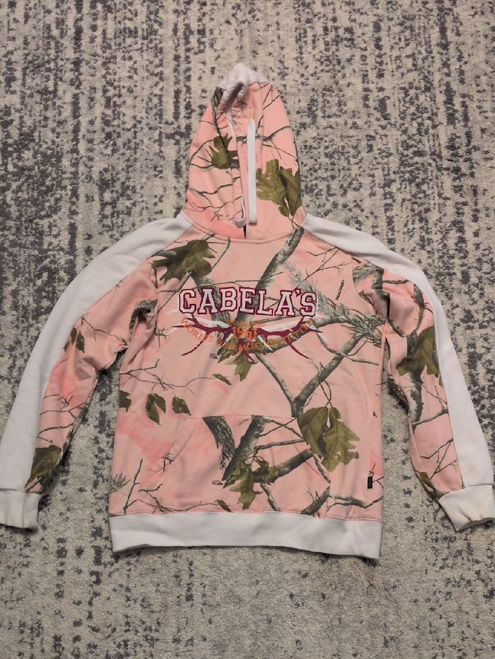 Cabela's Realtree Pink & White Camo Pullover Hoodie
